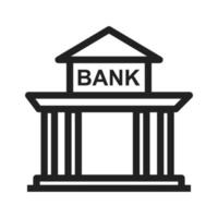 icona di edificio della banca vettore