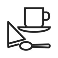 icona di caffè servito vettore