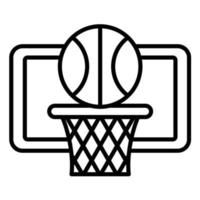 icona della linea di basket vettore