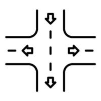 icona della linea stradale vettore