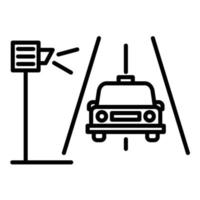 icona della linea di autovelox vettore