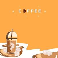 sfondo bere caffè design illustrazione vettoriale