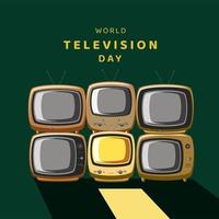 vettore di illustrazione della giornata mondiale della televisione