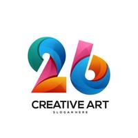 26 logo design sfumato colorato vettore