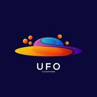 illustrazione di gradiente colorato logo alieno vettore