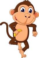 scimmia simpatico cartone animato vettore