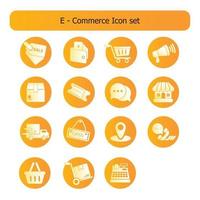 set di icone di e-commerce vettore