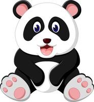 simpatico cartone animato panda vettore