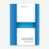 disegno del modello di volantino di relazione annuale astratta moderna di affari con i colori blu. vettore