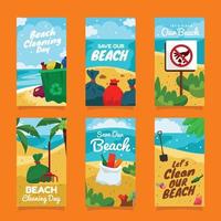 raccolta di social media per la pulizia della spiaggia
