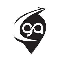 ga lettera iniziale icona logo vettoriale