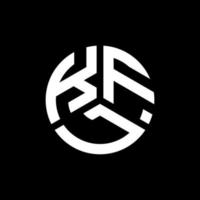 kfl lettera logo design su sfondo nero. kfl creative iniziali lettera logo concept. disegno della lettera kfl. vettore