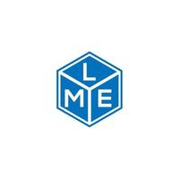 lme lettera logo design su sfondo nero. lme creative iniziali lettera logo concept. lme disegno della lettera. vettore