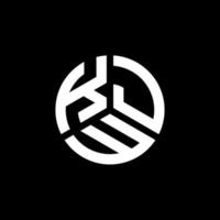 kjw lettera logo design su sfondo nero. kjw creative iniziali lettera logo concept. disegno della lettera kjw. vettore