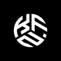 design del logo della lettera kfn su sfondo nero. kfn creative iniziali lettera logo concept. disegno della lettera kfn. vettore