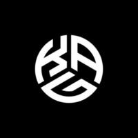 kag lettera logo design su sfondo nero. kag creative iniziali lettera logo concept. disegno della lettera kag. vettore
