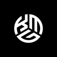 disegno del logo della lettera kmg su sfondo nero. kmg creative iniziali lettera logo concept. disegno della lettera kmg. vettore