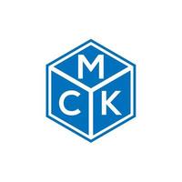 mck lettera logo design su sfondo nero. mck creative iniziali lettera logo concept. disegno della lettera mck. vettore