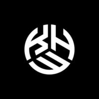 khw lettera logo design su sfondo nero. khw creative iniziali lettera logo concept. disegno della lettera khw. vettore