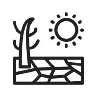 icona della linea di siccità vettore