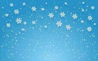 fiocchi di neve e sfondo invernale, poster di natale, paesaggio invernale, disegno vettoriale