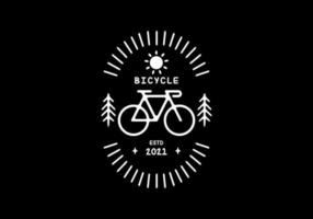 colore bianco nero dell'illustrazione artistica della linea di biciclette vettore