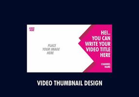 design di miniature video unico e colorato vettore