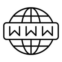 icona della linea dell'interfaccia web vettore