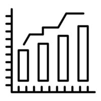 icona della linea del grafico vettore