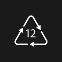 simbolo riciclaggio batteria 12 li. illustrazione vettoriale