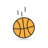 icona di palla da basket su sfondo bianco. vettore