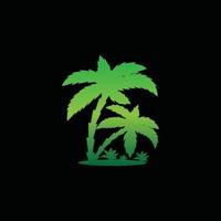 palma verde, disegno del logo dell'albero vettore