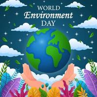 concetto di giornata mondiale dell'ambiente vettore
