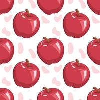 senza cuciture, appetitose mele da frutta su sfondo bianco. stampa, tessuto, copertina
