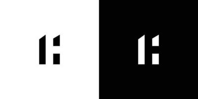 design del logo delle iniziali della lettera h semplice e in grassetto vettore