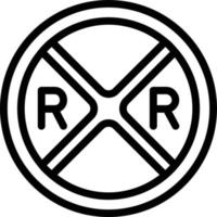 illustrazione del design dell'icona di vettore della strada ferroviaria
