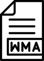 illustrazione del design dell'icona vettoriale wma