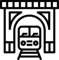 illustrazione del disegno dell'icona del vettore del tunnel del treno