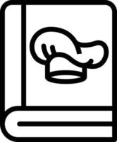illustrazione del disegno dell'icona di vettore del libro dello chef