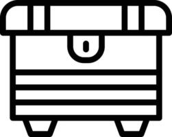 illustrazione del disegno dell'icona di vettore della scatola del tesoro