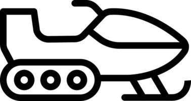 illustrazione del disegno dell'icona di vettore della motoslitta