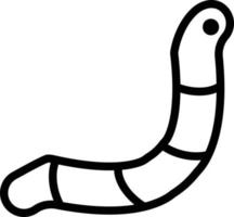 illustrazione del design dell'icona di vettore del verme