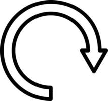 illustrazione del design dell'icona vettoriale freccia circolare