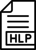 illustrazione del design dell'icona vettoriale hlp