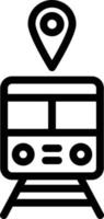 illustrazione del design dell'icona di vettore della stazione ferroviaria