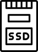 illustrazione del design dell'icona vettoriale ssd