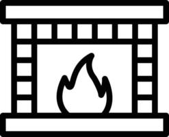 illustrazione del design dell'icona del vettore del camino