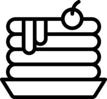 illustrazione del disegno dell'icona di vettore del pancake
