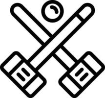 illustrazione del disegno dell'icona di vettore di croquet