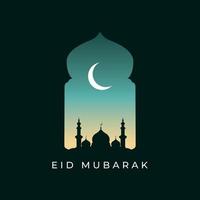 distintivi eid mubarak vettore